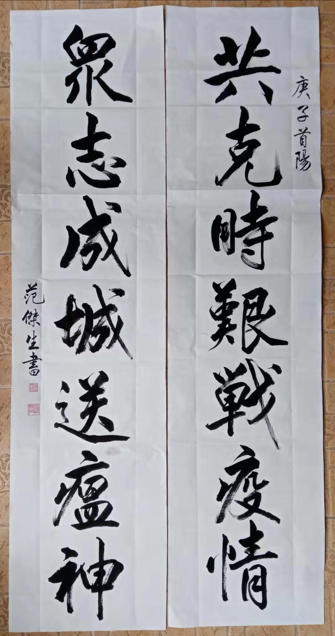 1582009256840744.jpg 9,专业组,范杰生,书法《抗战疫情》.jpg