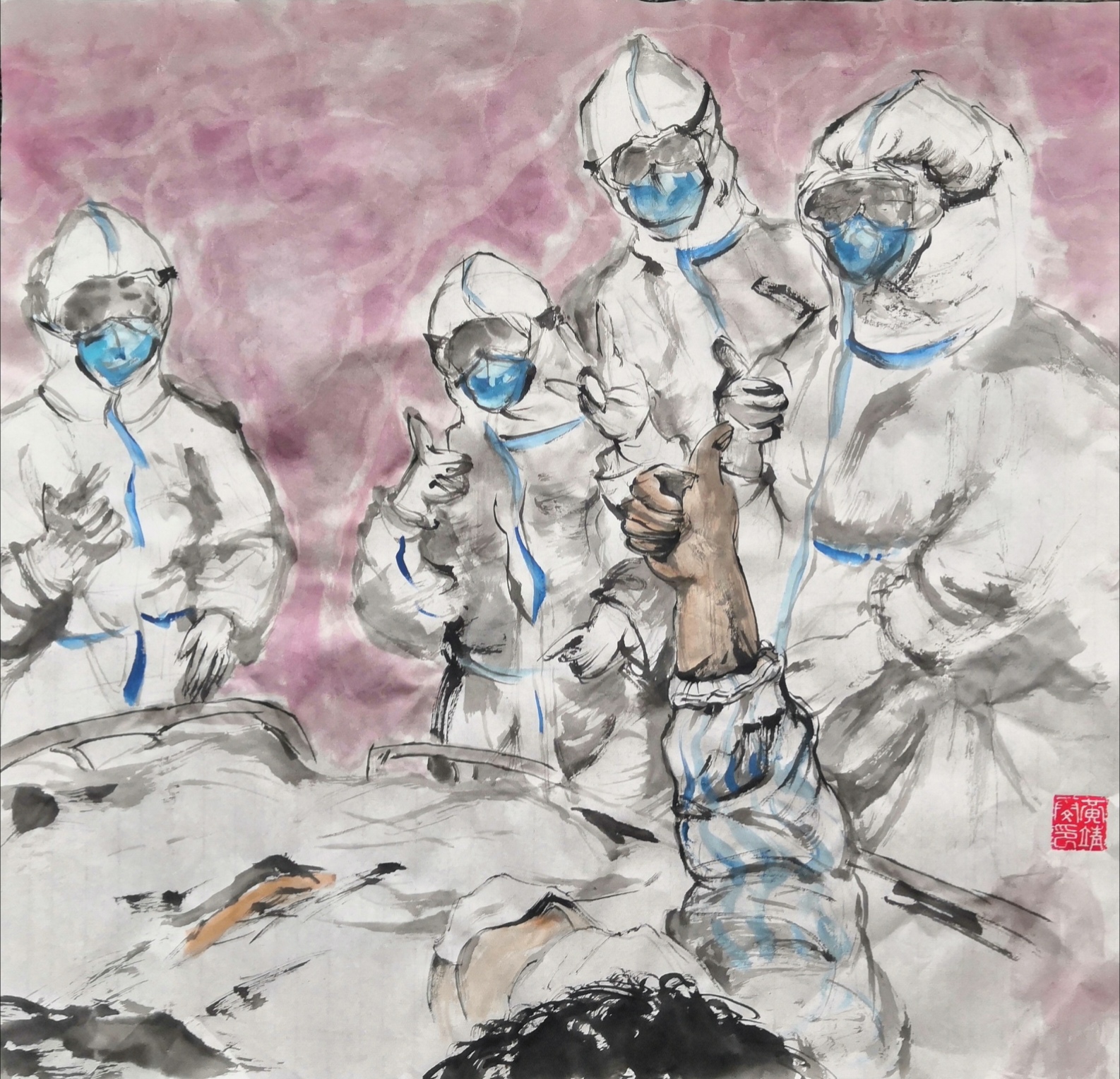 1582103864140984.jpg 20,专业组,《爱的鼓励》黄靖雯(国画).jpg