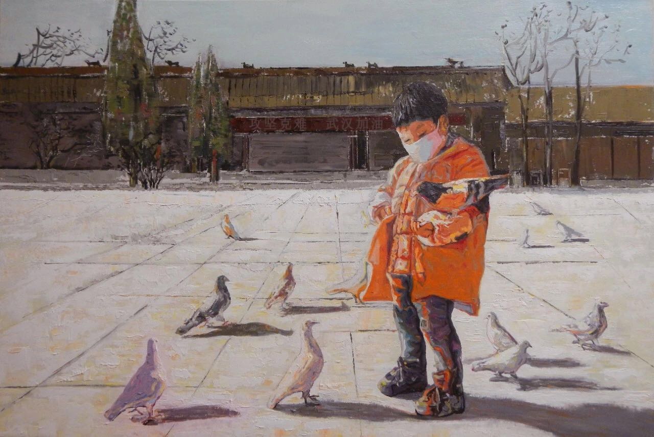 1582107313637346.jpg 6,专业组,《爱》(油画)杨参天(成都师范学院美术学院).jpg