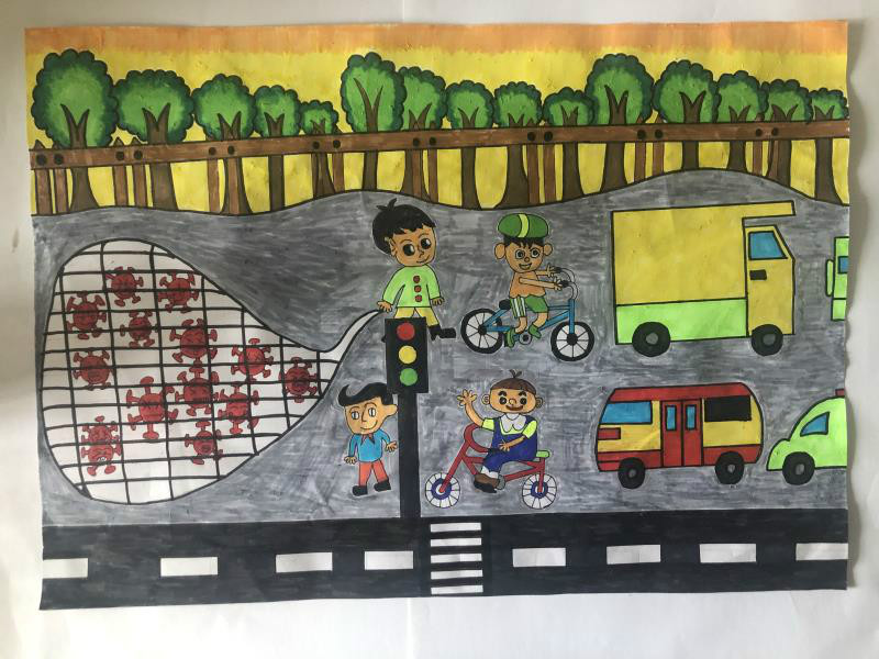 11，少儿组，《消灭病毒 人人有责》 吉瑞雪（成都市金兴北路小学）自从疫情发生以来，出现了一个个白色身影，自愿奔赴前线，保护湖北，保护中国，在防治病毒的同时，让我们在患难中见真情，使我们团结一心，传递着生生不息的希望，感谢白衣天使，保护了我们的家园。_meitu_10.jpg